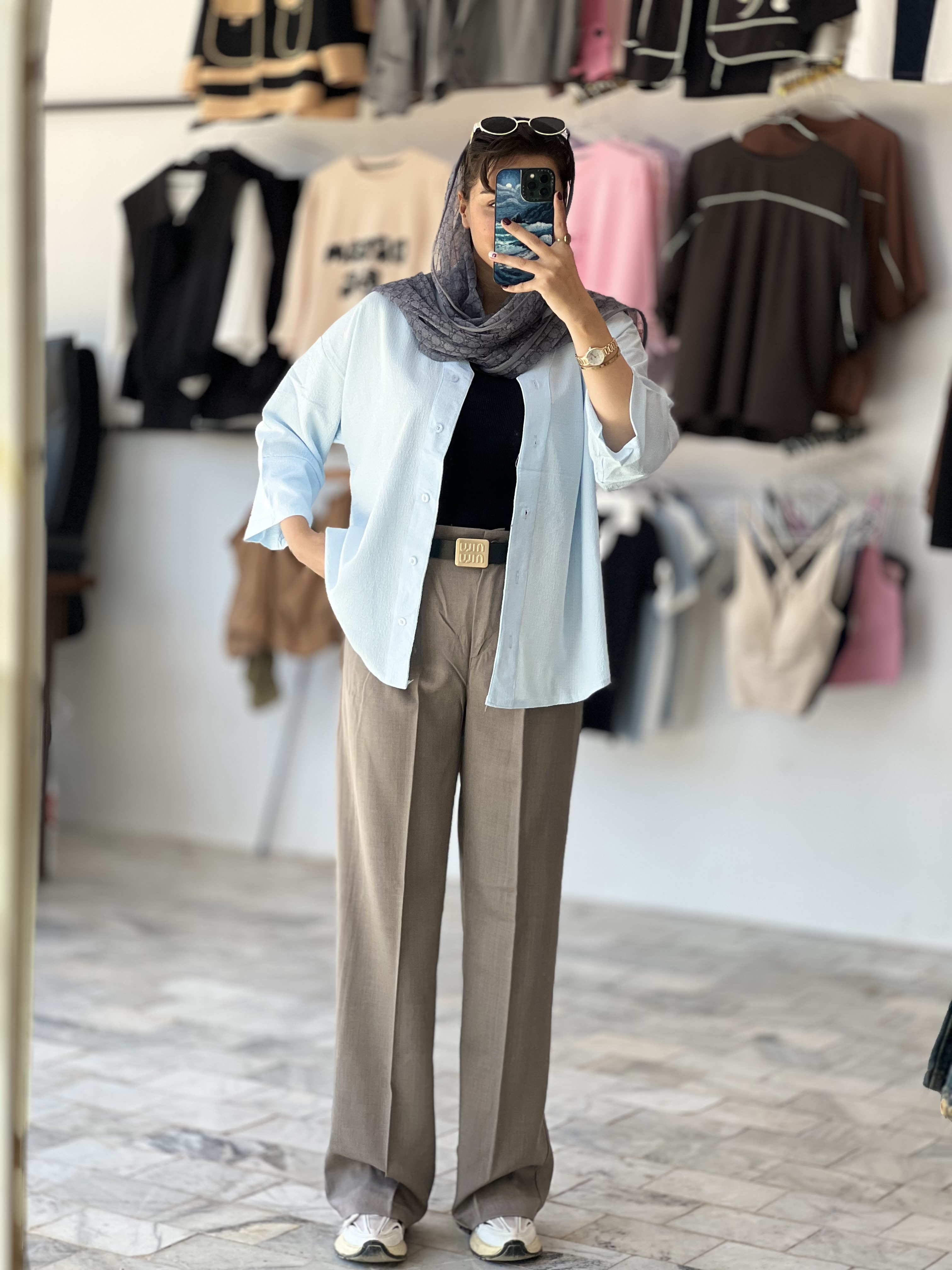 شومیز باکسی راه راه همیشه ترند